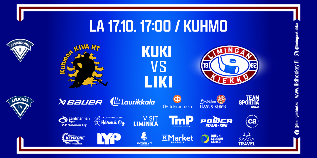 ottelumainos 1080x540 kuki vs liki 17.10.2026